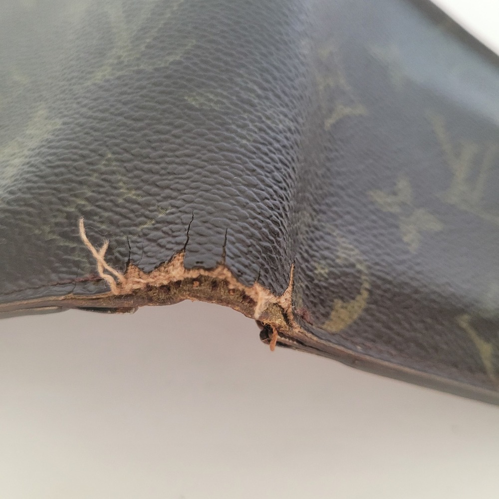 Louis Vuitton Monogram Bifold Wallet Brown Canvas Coin Pocket Made in France - Picture 10 of 12